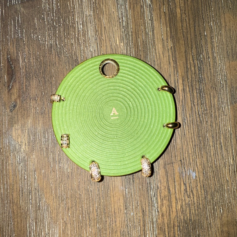 Anthropologie Green and Gold Earrings